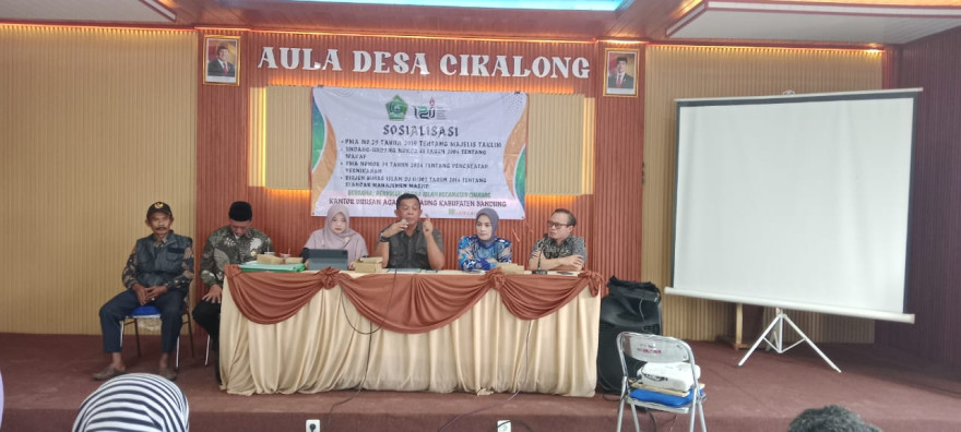 SOSIALISASI PERATURAN MENTERI AGAMA NO. 24 TAHUN 2024 DI DESA CIKALONG KECAMATAN CIMAUNG