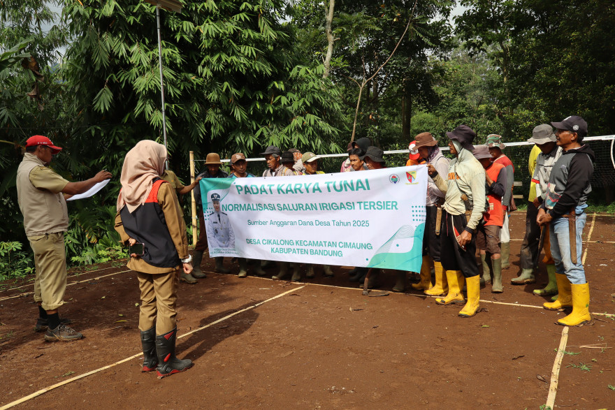 Padat Karya Tunai Normalisasi Saluran Irigasi Tersier Desa Cikalong Tahun Anggaran 2025